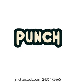 punch sticker t shirt vector illustration template design