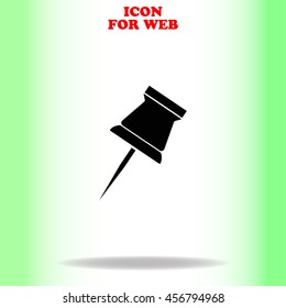 Punch tool web icon. Black illustration on white background