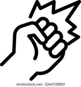 ilustración de punch Vector en un fondo transparente. Símbolos de calidad superior. Iconos vectoriales de línea delgada para el diseño de conceptos y gráficos.