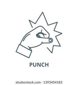 Punch vector line icon, linear concept, outline sign, symbol