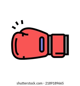 vector de icono de color de violencia de punzonado. signo de violencia punch. ilustración de símbolo aislado