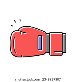 vector de icono de color de violencia de punzonado. signo de violencia punch. ilustración de símbolo aislado