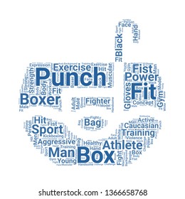 punch word cloud. tag cloud about punch