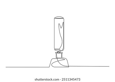 Punchbag continuous one line drawing. Heavy bag single line art illustration. Editable vector.