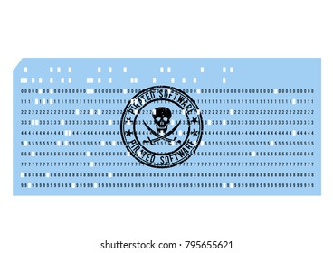 Punched Card With Stamp Pirate Software