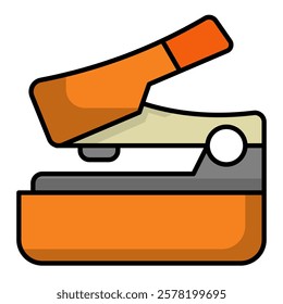 Puncher icon. office material icon. lineal color