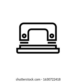 Puncher icon vector in linear, outline style isolated on white background