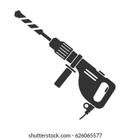Puncher icons in flat style. Vector illustration isolated on a white background.