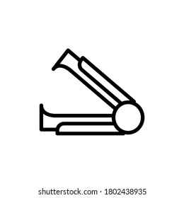 Icono de herramienta Puncher. Línea simple, contorno de elementos vectoriales de iconos de accesorios de gabinete para ui y ux, sitio web o aplicación móvil