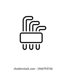 Icono de punzonado en vector. Logotipo