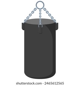 Punching bag for adult vector cartoon illustration isolated on a white background.