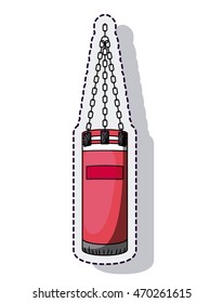 punching bag box equipment isolated icon vector illustration design