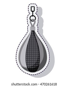 punching bag box equipment isolated icon vector illustration design