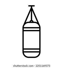 Punching Bag, Boxing Icon Logo Design Vector Template Illustration Sign And Symbol Pixels Perfect