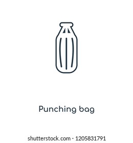 Punching bag concept line icon. Linear Punching bag concept outline symbol design. This simple element illustration can be used for web and mobile UI/UX.