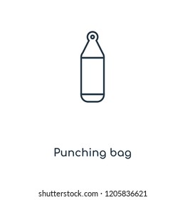 Punching bag concept line icon. Linear Punching bag concept outline symbol design. This simple element illustration can be used for web and mobile UI/UX.