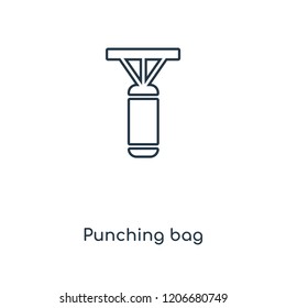Punching bag concept line icon. Linear Punching bag concept outline symbol design. This simple element illustration can be used for web and mobile UI/UX.