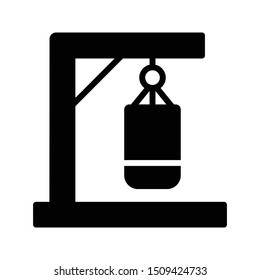 punching bag glyph flat vector icon
