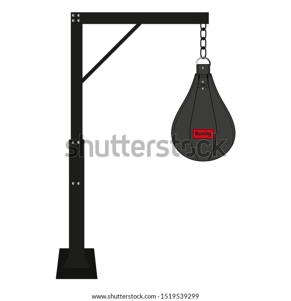 Punching Bag Hanging On Chain Stock Vector (Royalty Free) 1519539299