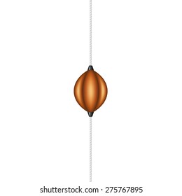 Punching bag holding by elastic rope