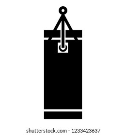 Punching bag icon black color