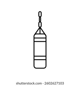 Punching bag icon Black line , simple illustration for web and app..eps
