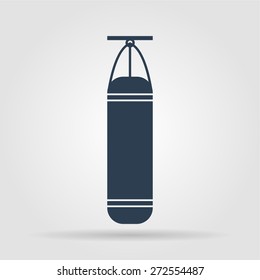 The Punching Bag icon. Boxing symbol. Flat Vector illustration