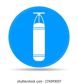 The Punching Bag icon. Boxing symbol. Flat Vector illustration