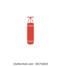 The Punching Bag icon. Boxing symbol. Flat Vector illustration