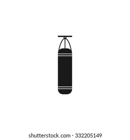The Punching Bag icon. Boxing symbol. Flat Vector illustration