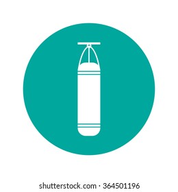 The Punching Bag icon. Boxing symbol. Flat Vector illustration