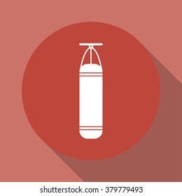 The Punching Bag icon. Boxing symbol. Flat Vector illustration