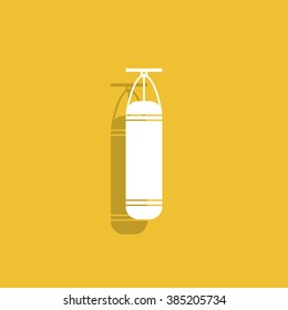 The Punching Bag icon. Boxing symbol. Flat Vector illustration