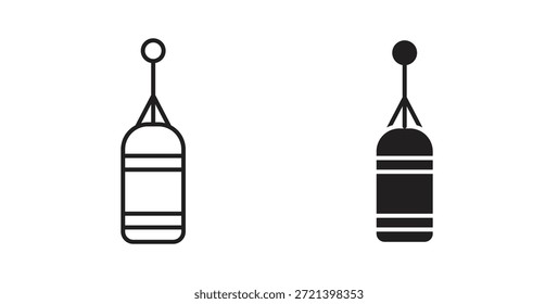Conjunto de conceito de ícone de saco de perfuração. Coleção de ícones simples