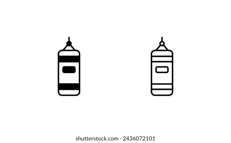 Punching Bag icon design with white background stock illustration