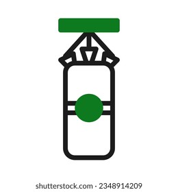 Punching bag icon duotone green black colour sport illustration vector element and symbol perfect.