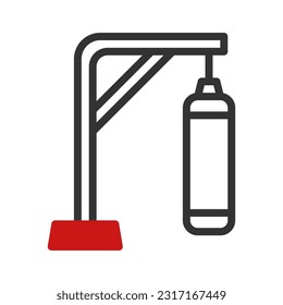 Punching bag icon duotone red black colour sport illustration vector element and symbol perfect.