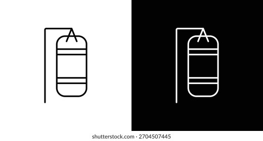 Ícone de saco de perfuração traçado vetorial editável para designs da Web