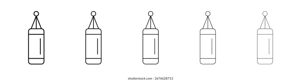 Saco de perfuração ícone conceito de sinal plano preenchido para web design.