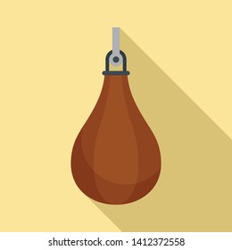 Punching bag icon. Flat illustration of punching bag vector icon for web design
