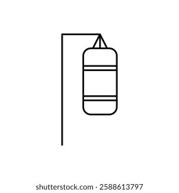 punching bag icon Flat illustration sign