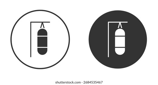 Ícone de saco de perfuração plano. Símbolo de sinal de vetor isolado da ilustração