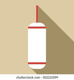 Punching bag icon. Flat illustration of punching bag vector icon for web