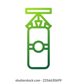 Punching bag icon gradient green colour sport illustration vector element and symbol perfect.