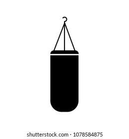Punching bag icon, isolated on white background