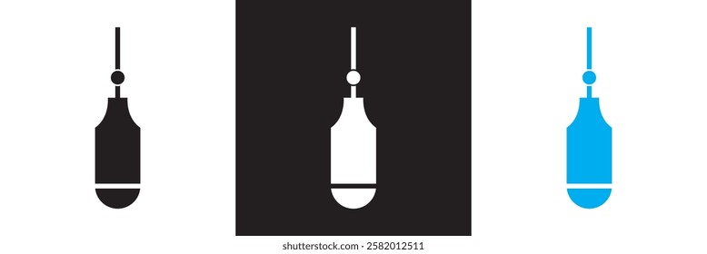 Punching bag icon.  isolated on white and black background. vector illustration. EPS 10