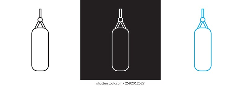 Punching bag icon.  isolated on white and black background. vector illustration. EPS 10