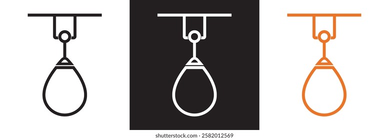Punching bag icon.  isolated on white and black background. vector illustration. EPS 10