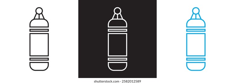Punching bag icon.  isolated on white and black background. vector illustration. EPS 10