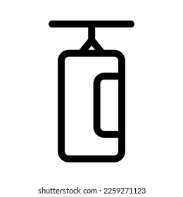 punching bag icon or logo isolated sign symbol vector illustration - high quality black style vector icons